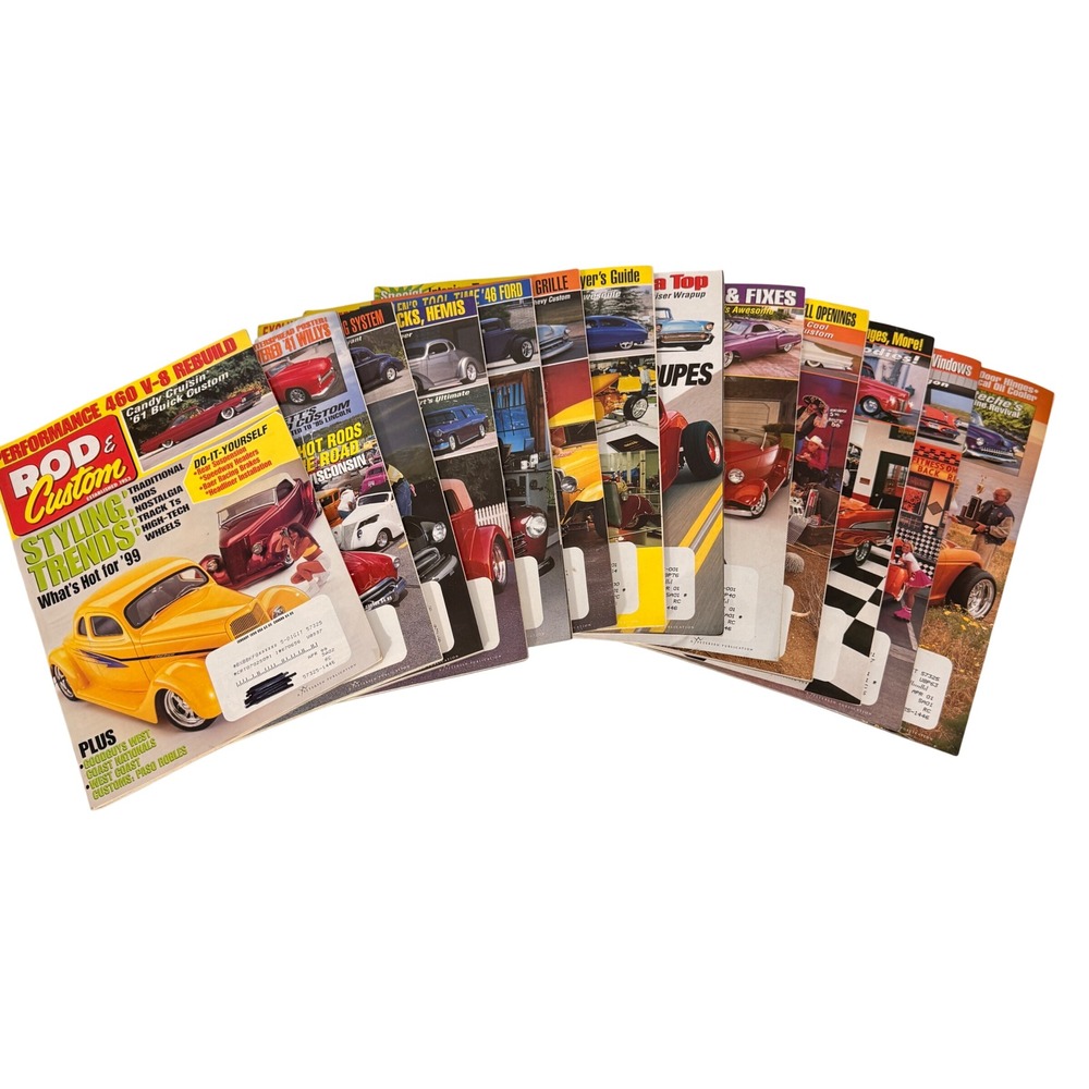Rod & Custom Magazine Lot 13 issues 1999‎ Hot Rod Classic Car Restoration DIY